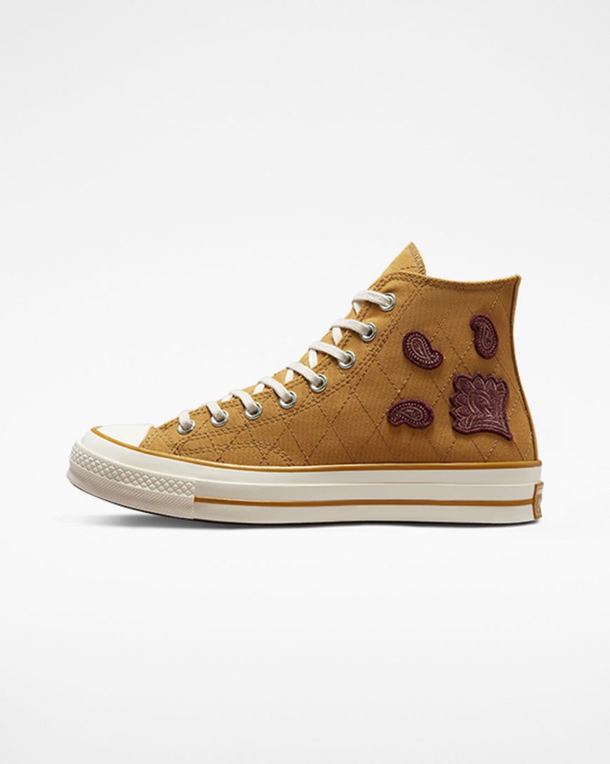 Tenisky Vysoke Converse Chuck 70 Crafted Patches Panske Oranžové Tmavo Bordove | SK AFUDR5